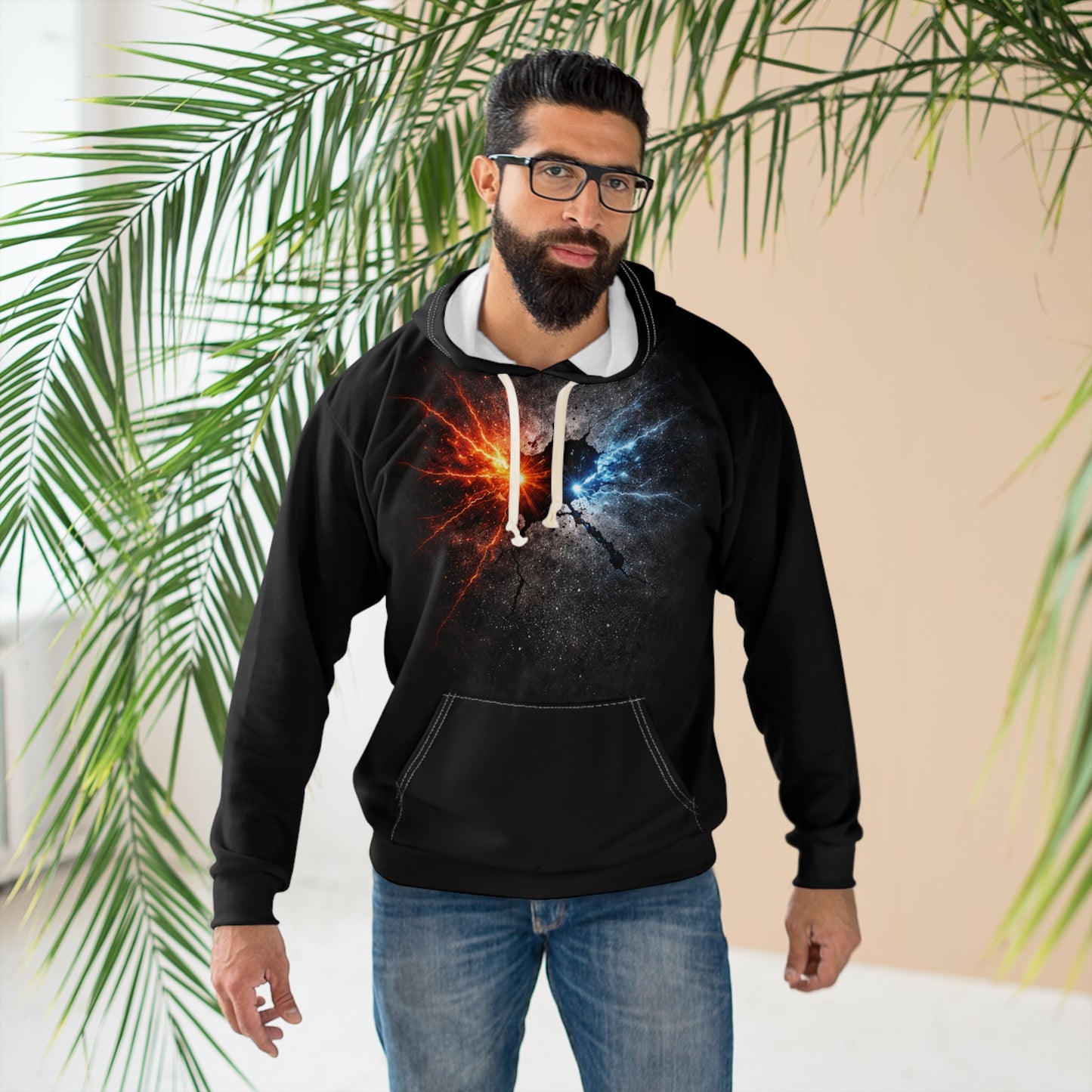 Fire and Ice Burst Hoodie | dh
