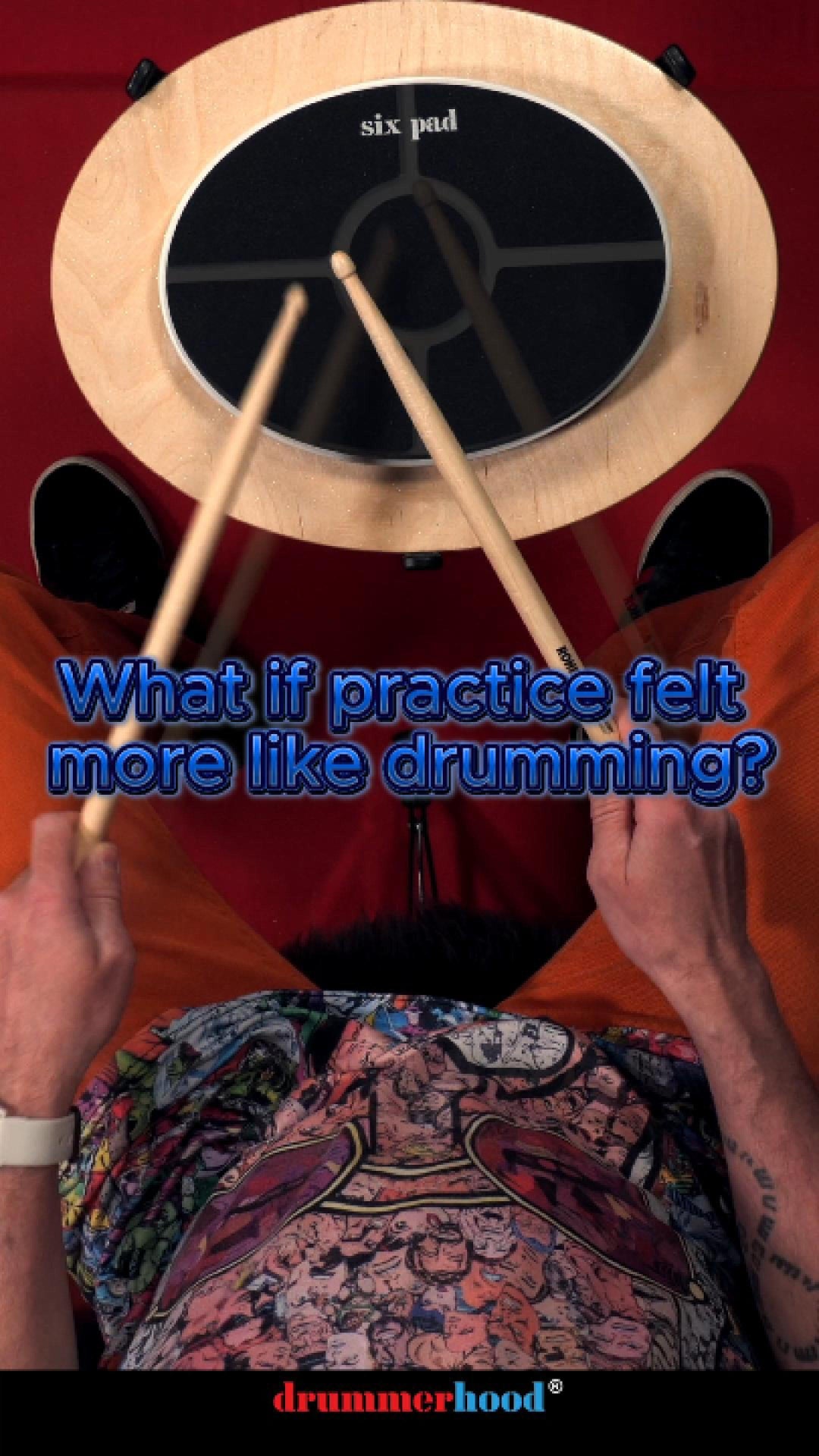 Video laden: Video demonstrating how Sixpad transforms practice patterns into movement and real drumset playing.